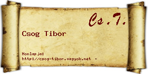 Csog Tibor névjegykártya